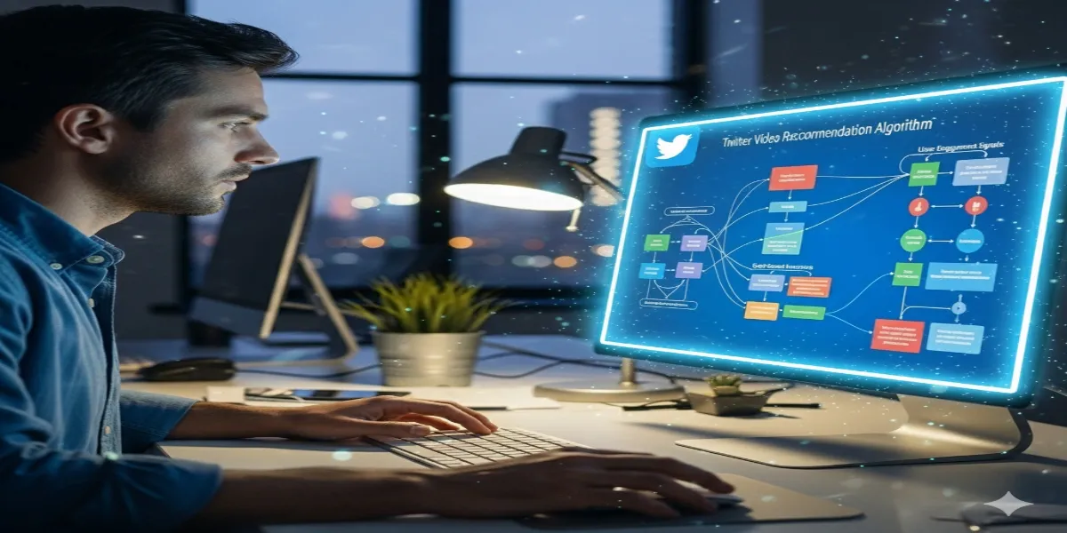 Memahami Algoritma Rekomendasi Video Twitter (c) Ilustrasi AI