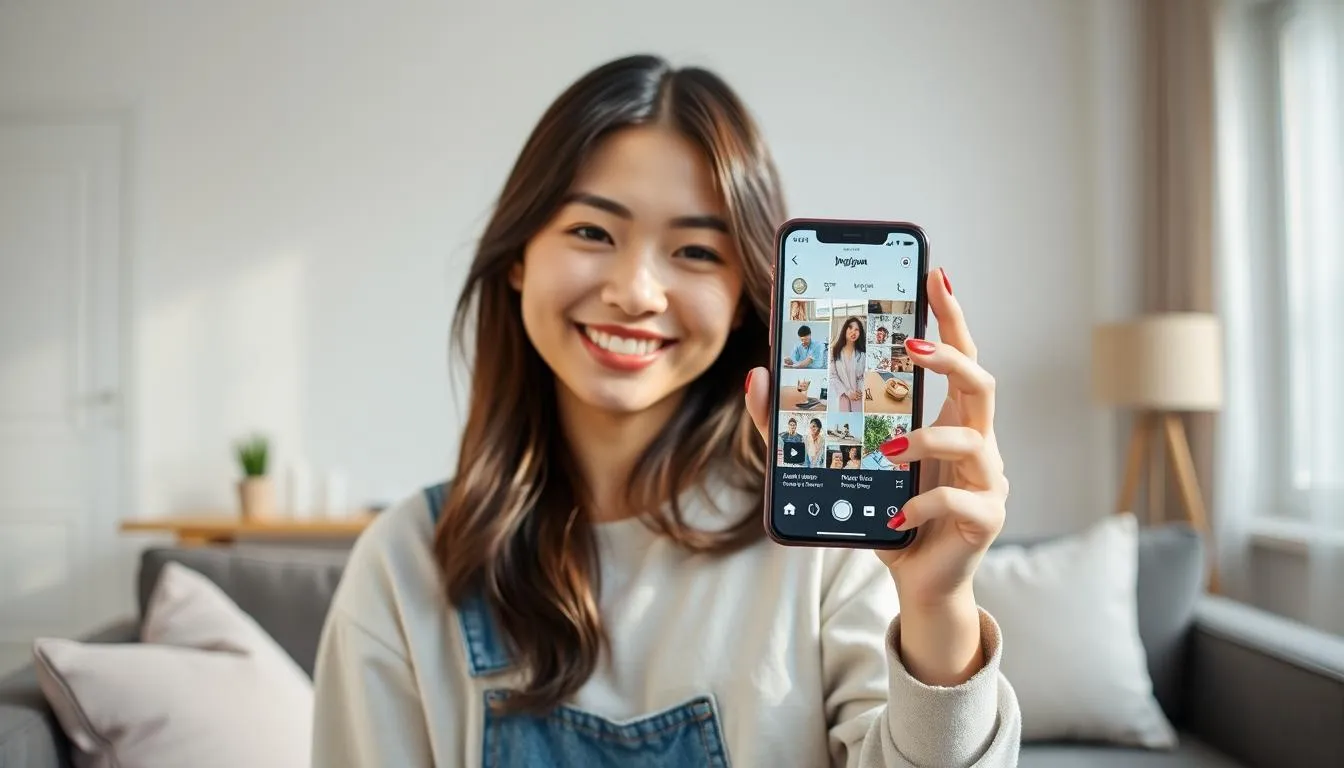 Mencari Template Story di Aplikasi Instagram