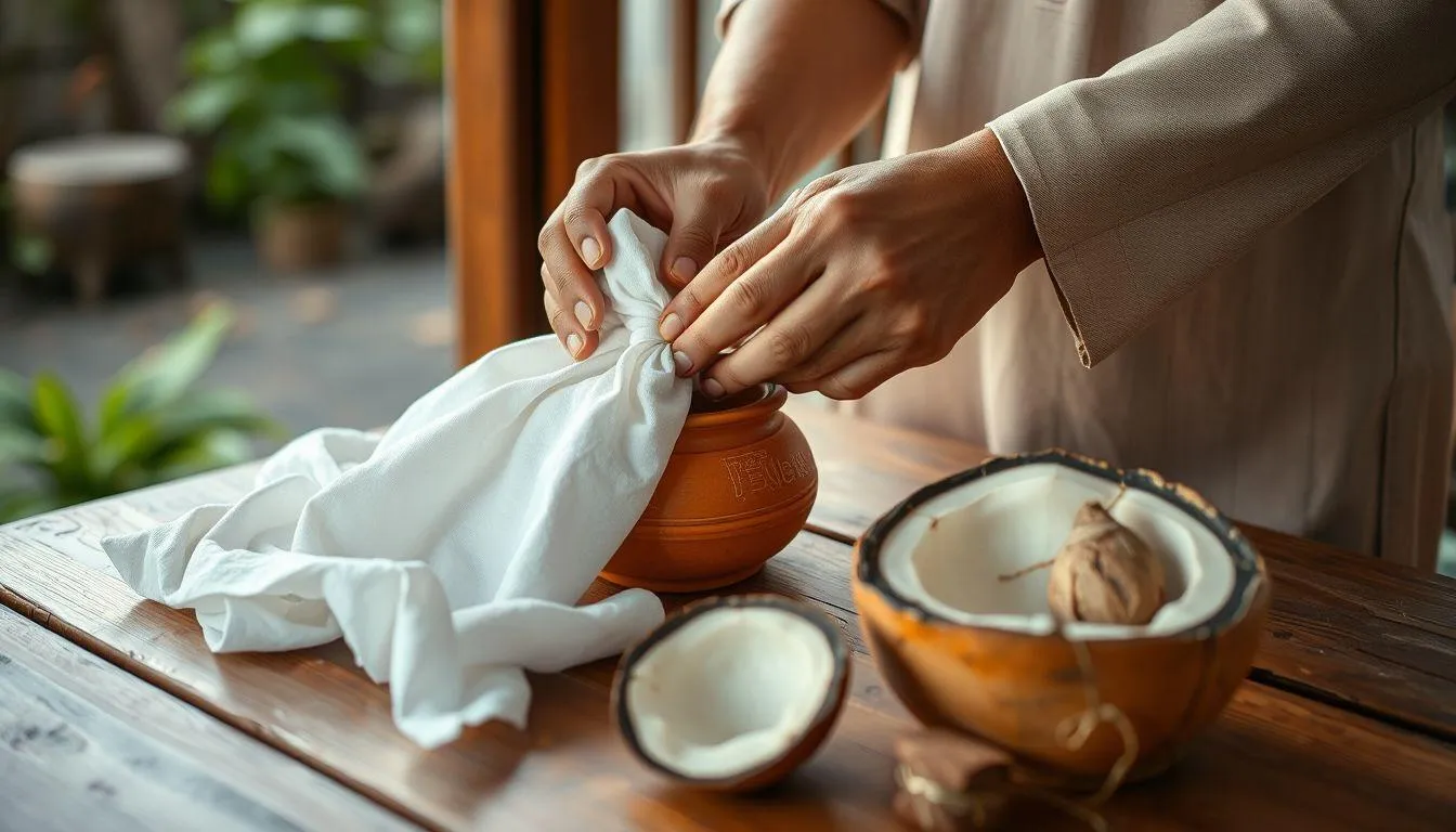 Persiapan Setelah Mencuci Ari-Ari untuk Penguburan (c) Ilustrasi AI