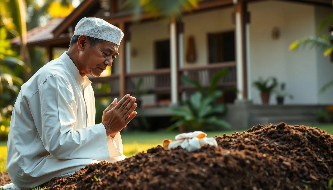 Adab dan Doa Saat Mengubur Ari-Ari (c) Ilustrasi AI