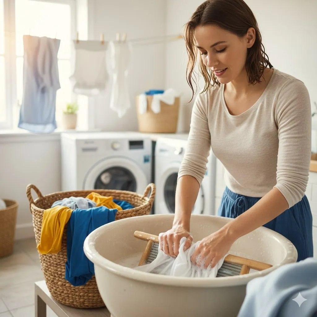 Mengapa Mencuci Baju Bisa Terasa Melelahkan (c) Ilustrasi AI