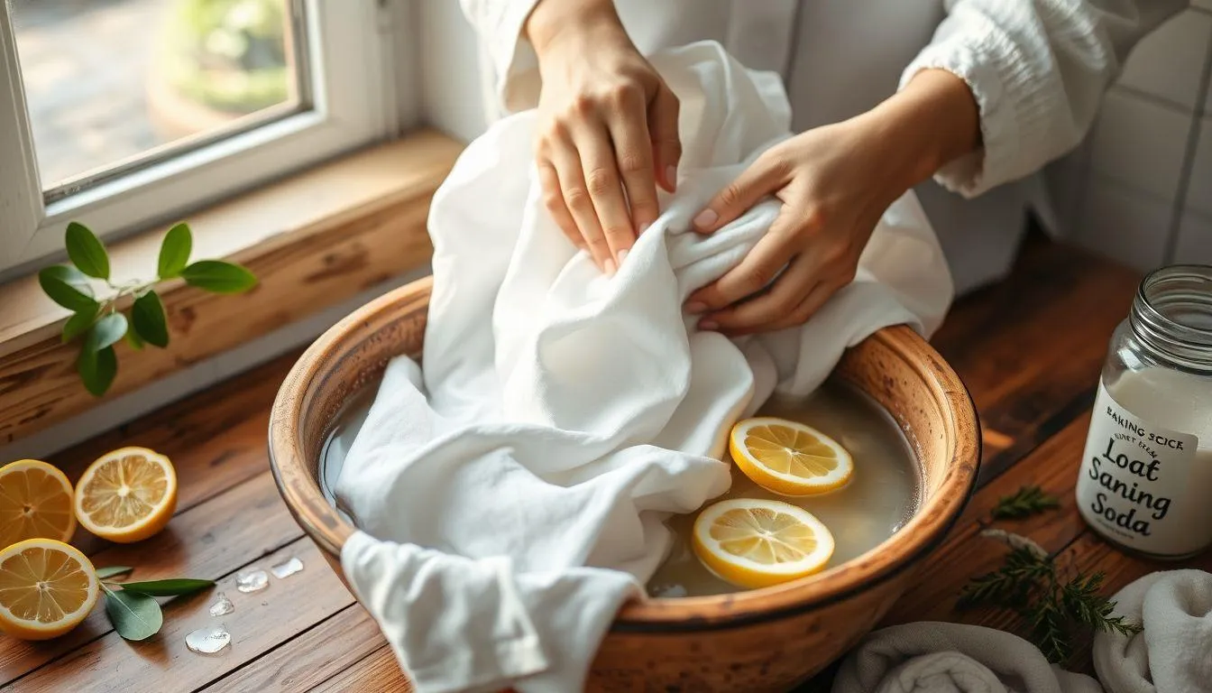 Metode Mencuci Baju Putih dengan Bahan Alami (c) Ilustrasi AI