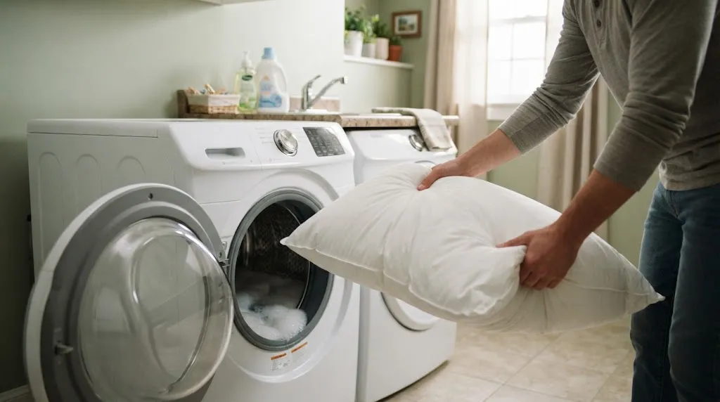 Cara Mencuci Bantal di Mesin Cuci/AI Generated