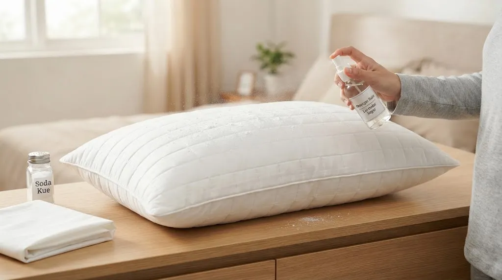 Cara Menghilangkan Bau dari Bantal/AI Generated