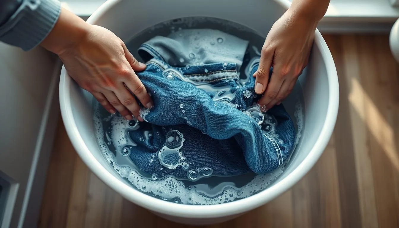 Metode Pencucian Celana Jeans yang Tepat (c) Ilustrasi AI