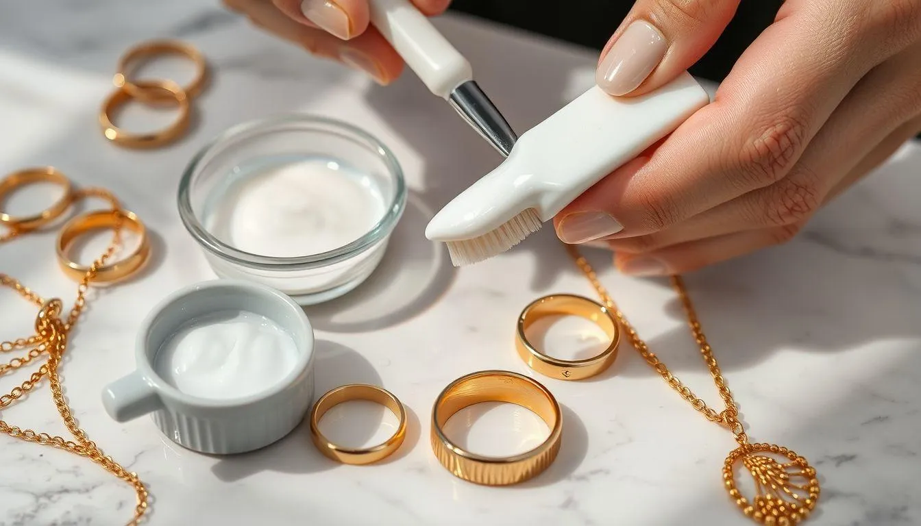 Cara Membersihkan Emas dengan Pasta Gigi (c) Ilustrasi AI