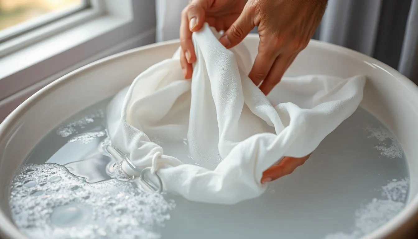 Cara Mencuci Gorden Ring Secara Manual (c) Ilustrasi AI