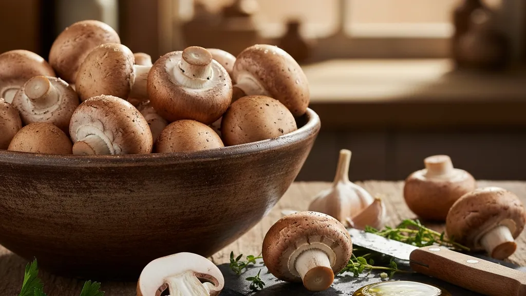 Tips Memilih dan Menyimpan Jamur Kancing (c) Ilustrasi AI