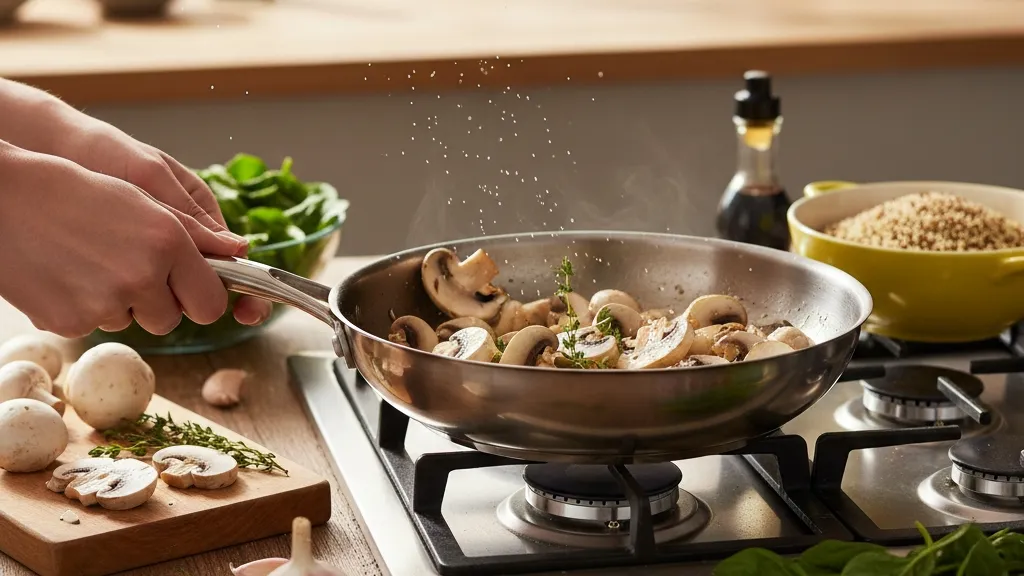 Cara Memasak Jamur Kancing yang Sehat (c) Ilustrasi AI