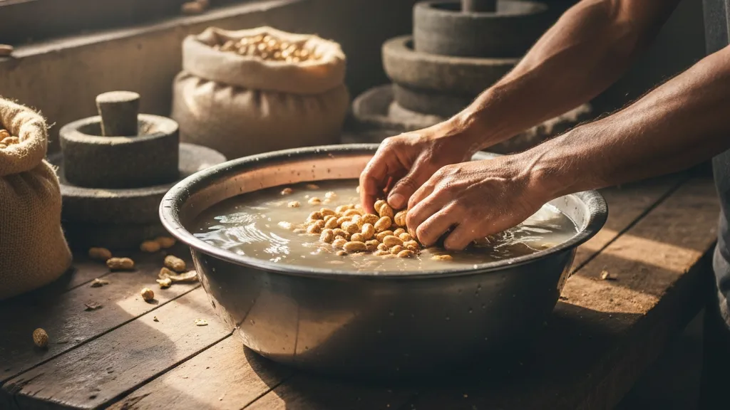 Cara Mencuci Kacang Tanah untuk Berbagai Keperluan Pengolahan (c) Ilustrasi AI