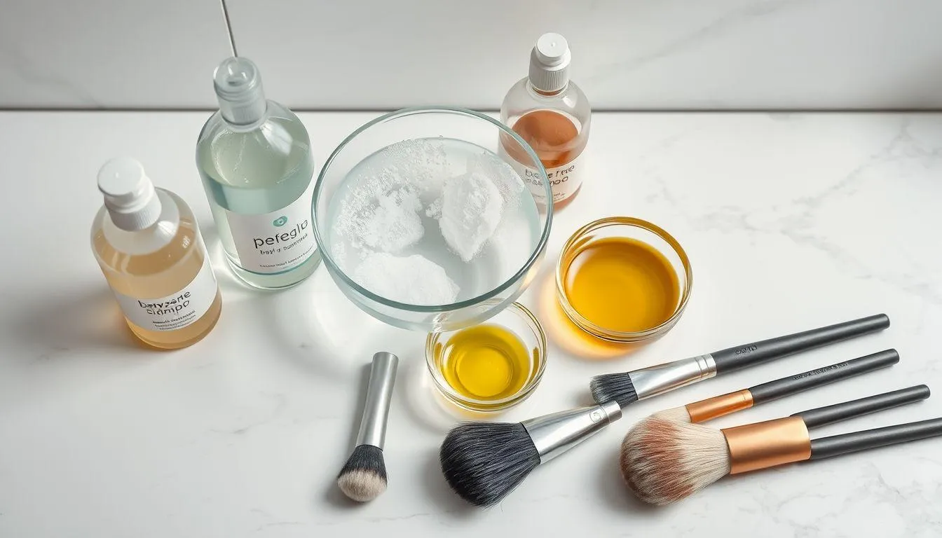 Alat dan Bahan yang Dibutuhkan untuk Mencuci Kuas (c) Ilustrasi AI