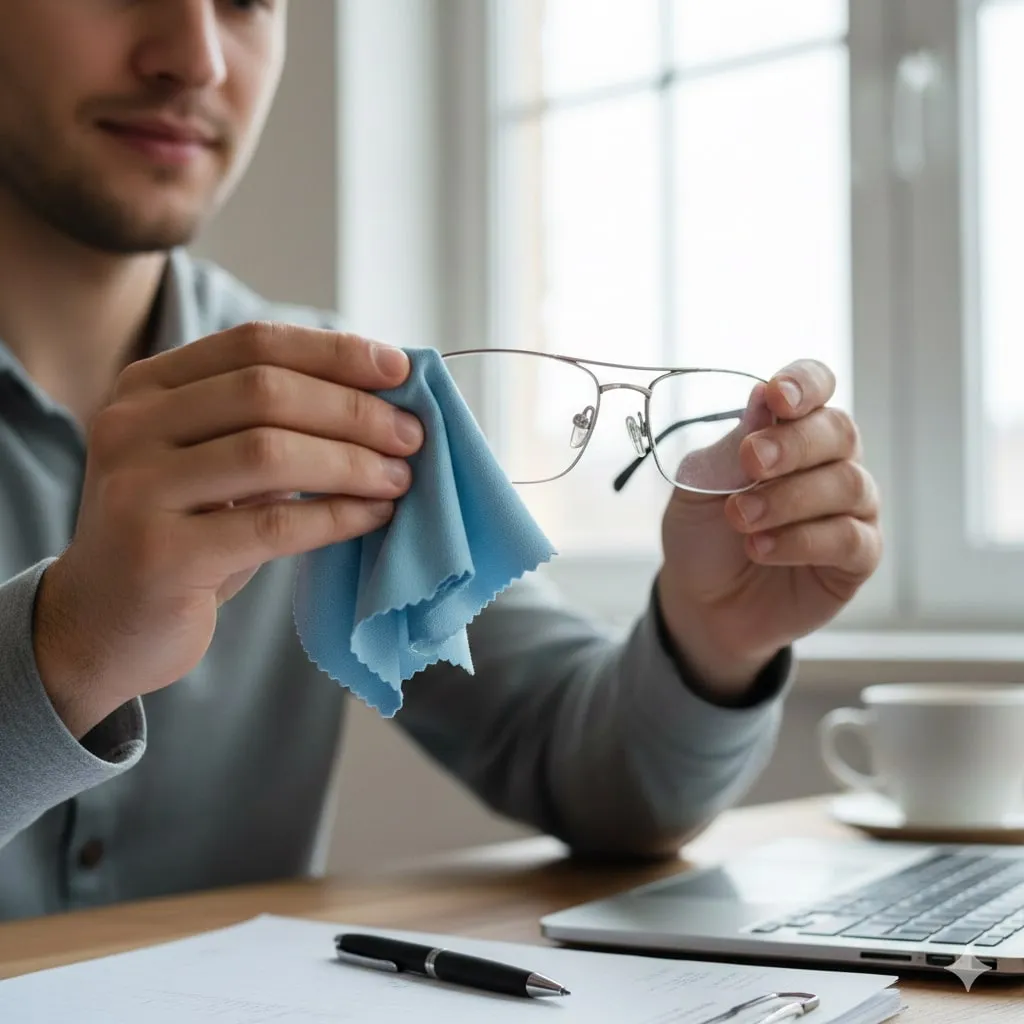Cara Mencuci Lap Kacamata dengan Tangan (c) Ilustrasi AI