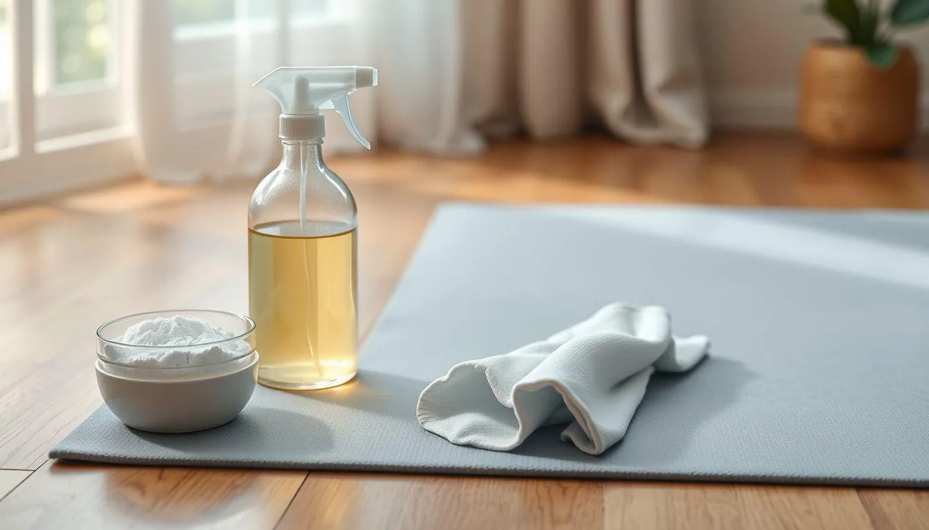 Bahan Alami untuk Membersihkan Matras Yoga (c) Ilustrasi AI