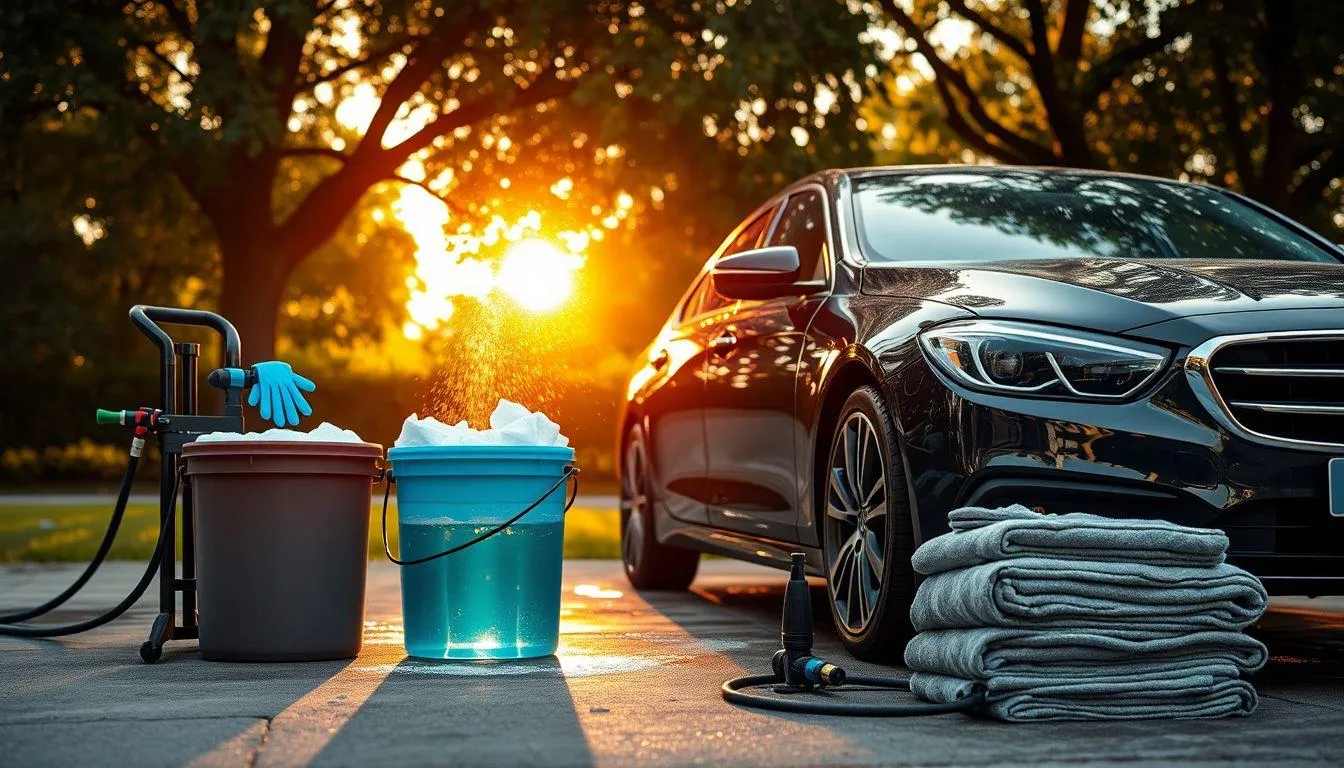 Persiapan Sebelum Mencuci Mobil (c) Ilustrasi AI