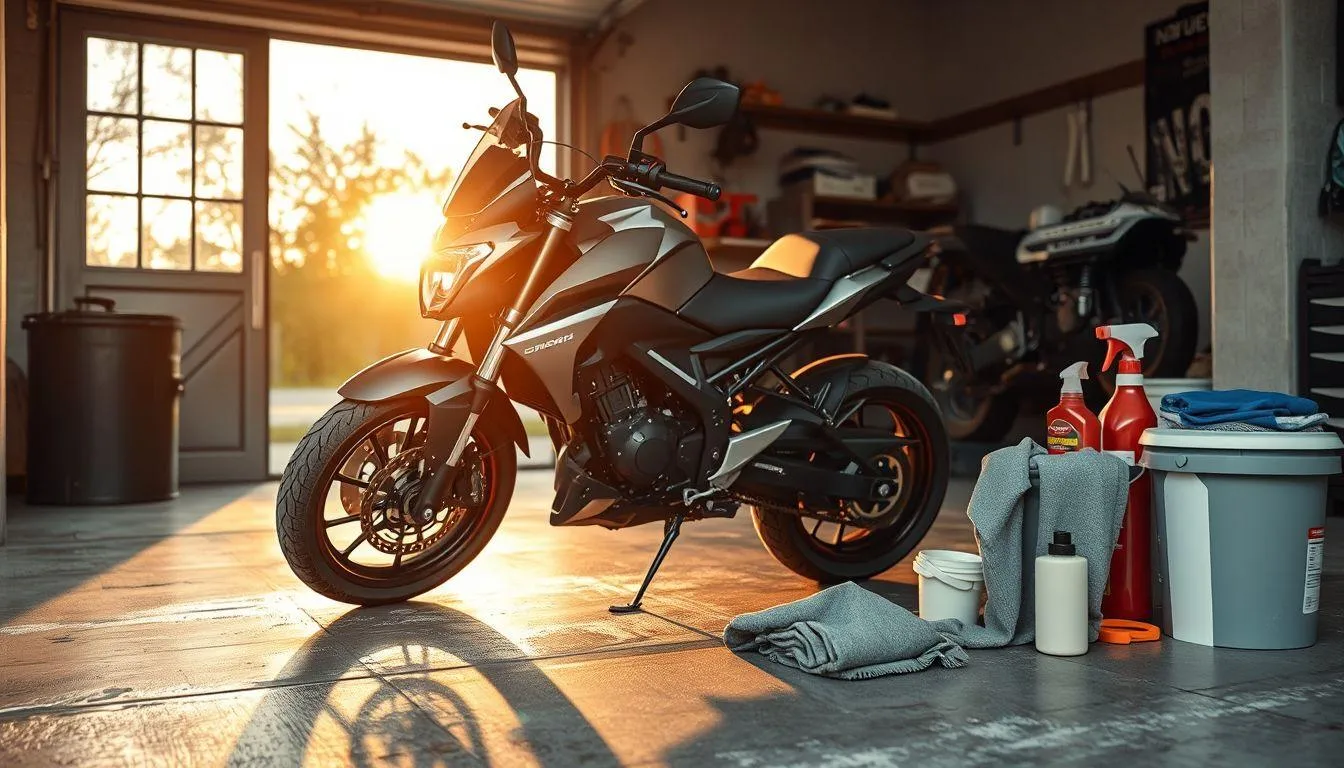 Persiapan Sebelum Mencuci Motor (c) Ilustrasi AI