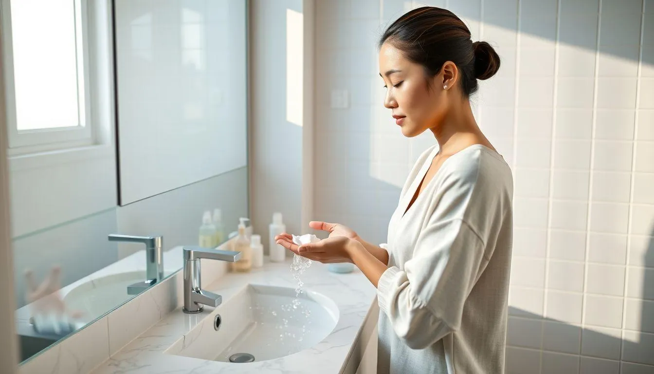 Langkah-Langkah Cara Mencuci Muka yang Benar untuk Menghilangkan Jerawat (c) Ilustrasi AI