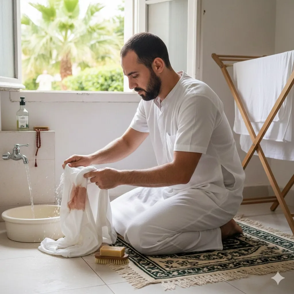 Pengertian Najis dan Pentingnya Menyucikan Pakaian (c) Ilustrasi AI