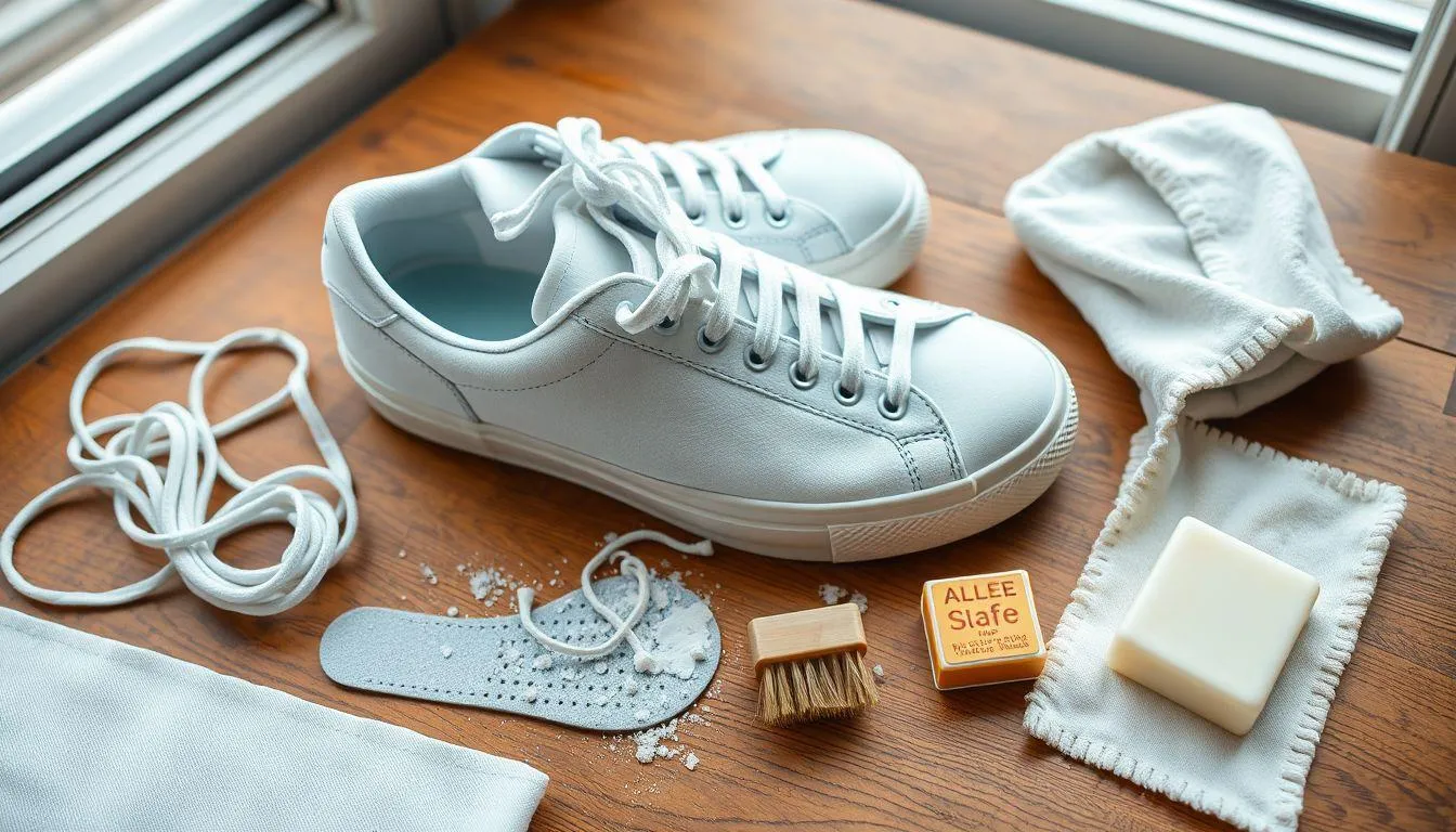 Persiapan Sebelum Mencuci Sepatu Adidas Samba (c) Ilustrasi AI