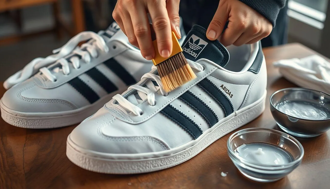 Langkah-Langkah Cara Mencuci Sepatu Adidas Samba (c) Ilustrasi AI