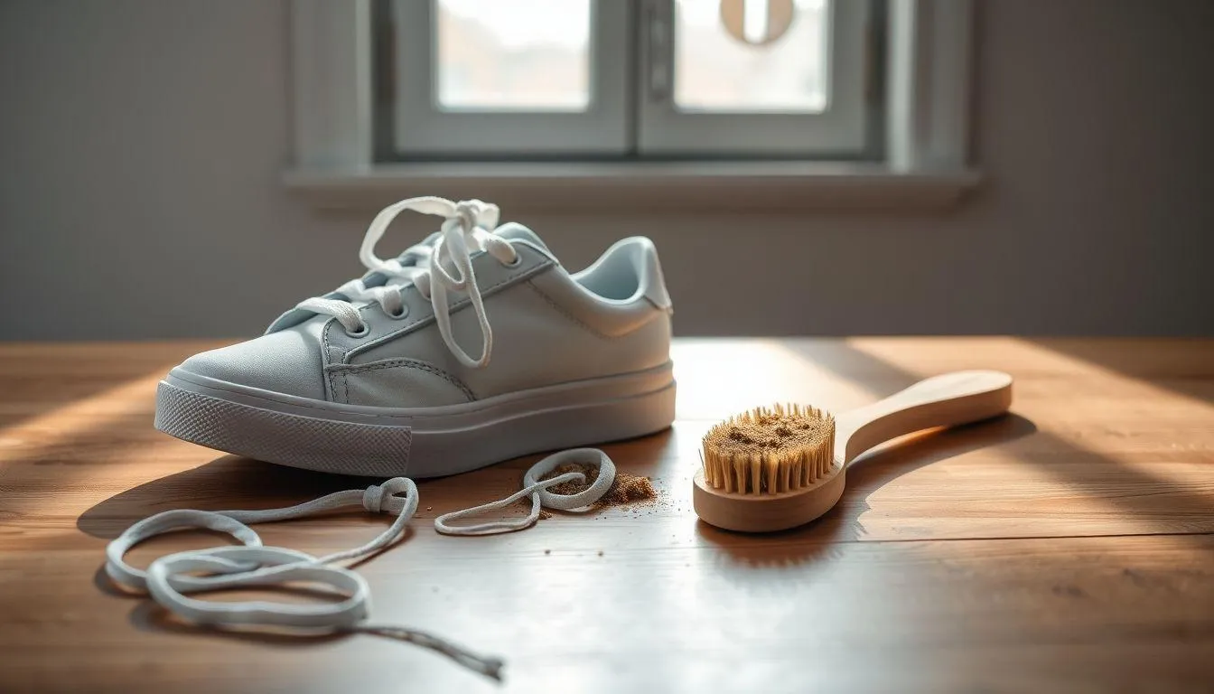 Persiapan Sebelum Mencuci Sepatu Gunung (c) Ilustrasi AI