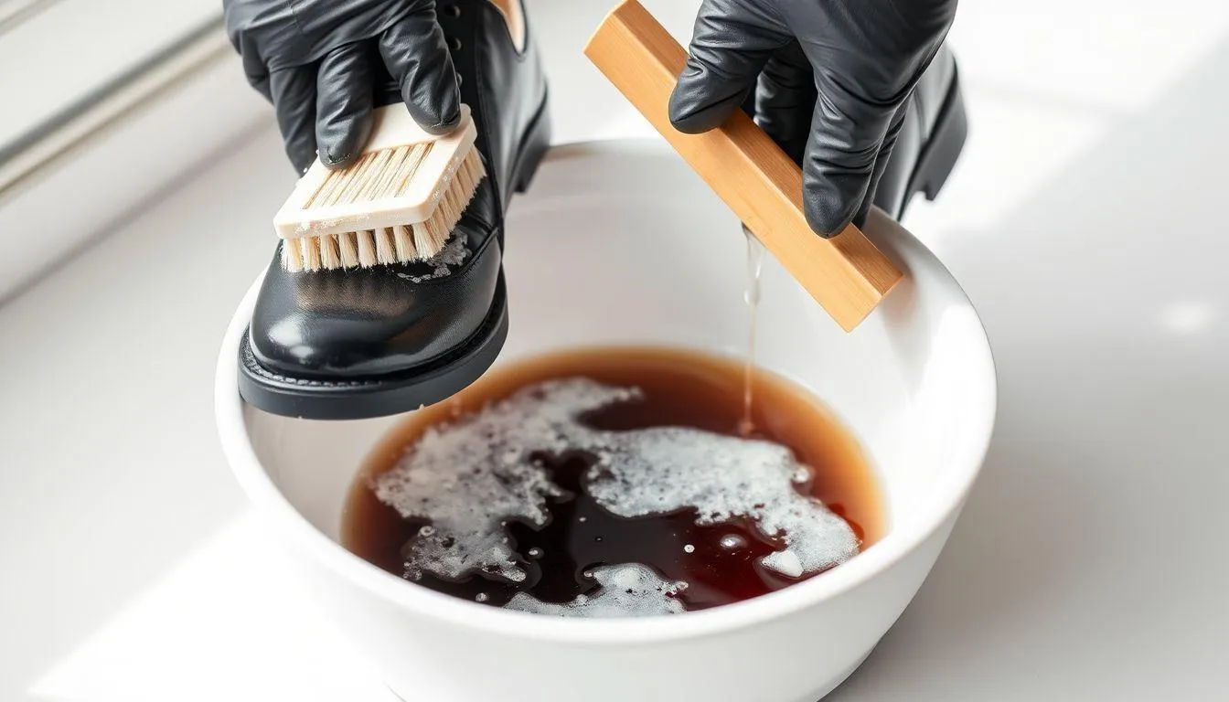 Tips Khusus Mencuci Sepatu Sekolah Warna Hitam (c) Ilustrasi AI