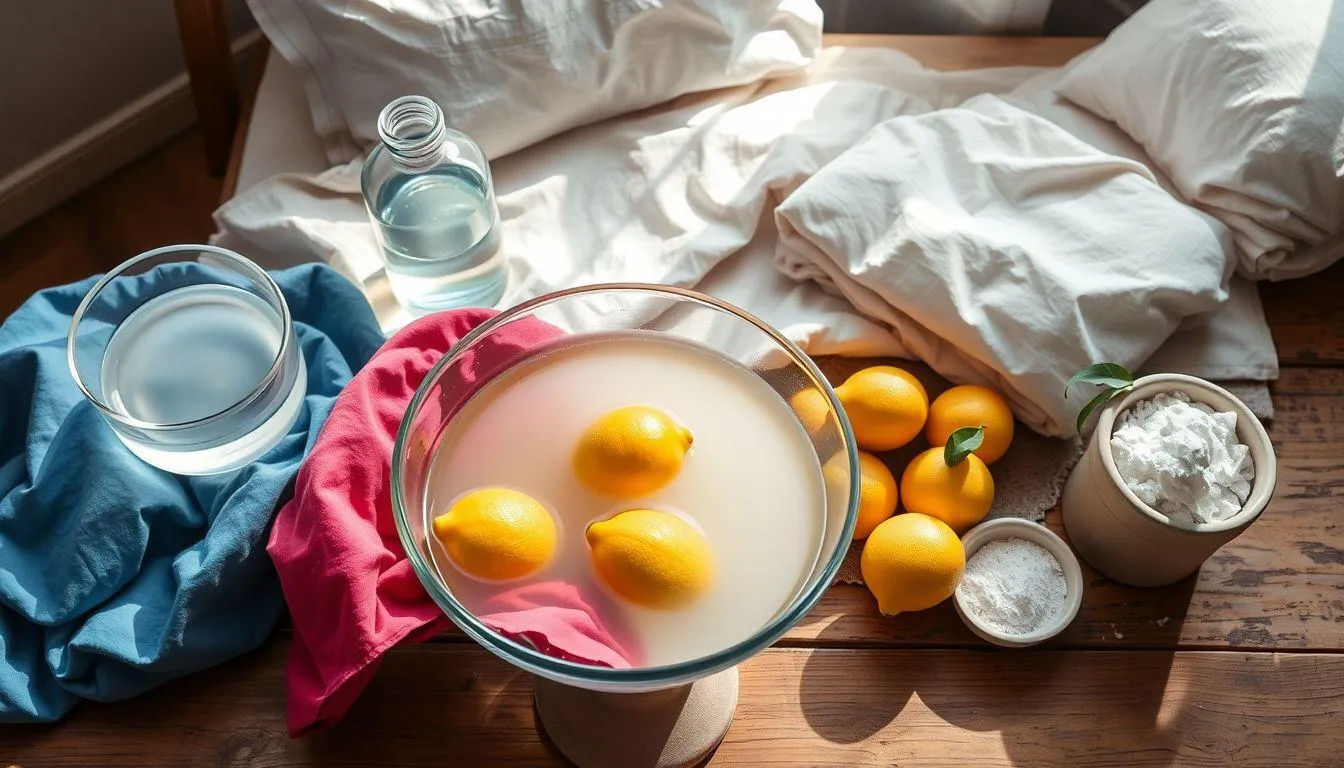 Cara Mencuci Sprei Berwarna yang Dekil dengan Bahan Alami (c) Ilustrasi AI