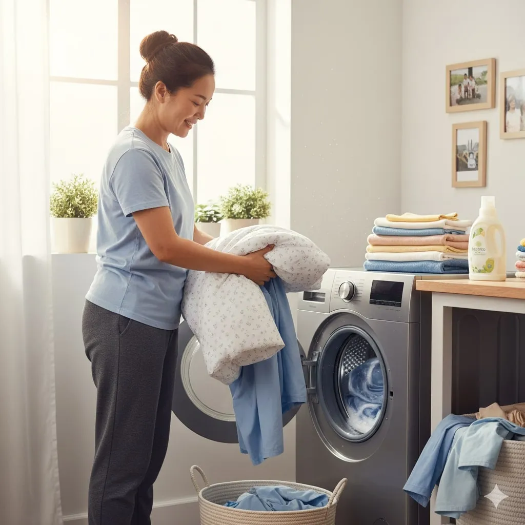 Persiapan Sebelum Mencuci Sprei dengan Baking Soda (c) Ilustrasi AI