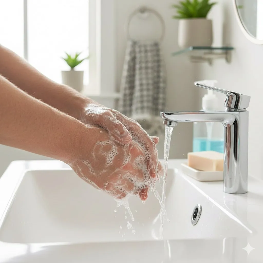 Pengertian dan Istilah Dasar Mencuci Tangan dalam Bahasa Inggris (c) Ilustrasi AI