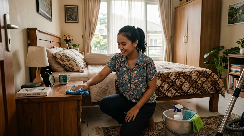 Ilustrasi Cara Mengatasi Bau Apek di Kamar/AI Generated