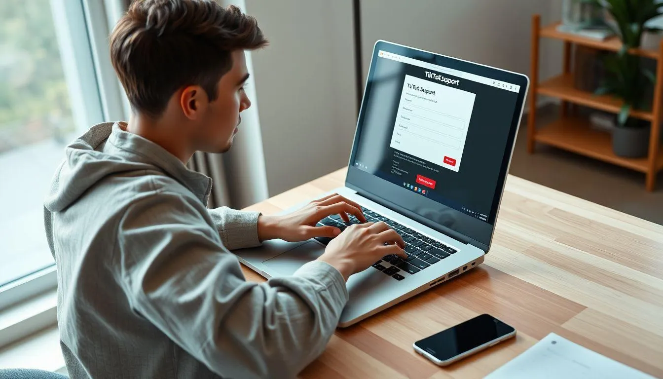 Melaporkan Peretasan ke TikTok Support (c) Ilustrasi AI