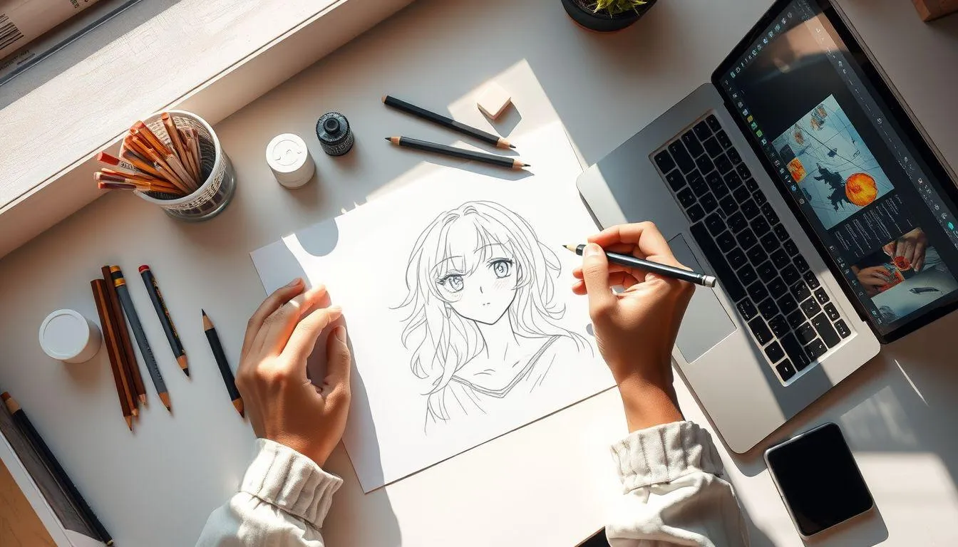 Alat dan Aplikasi Terbaik untuk Belajar Menggambar Anime (c) Ilustrasi AI