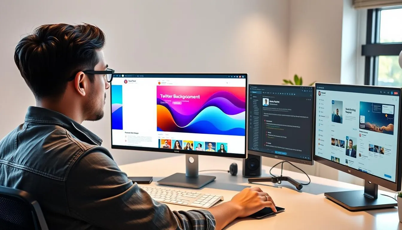 Cara Membuat Background Twitter Custom (c) Ilustrasi AI