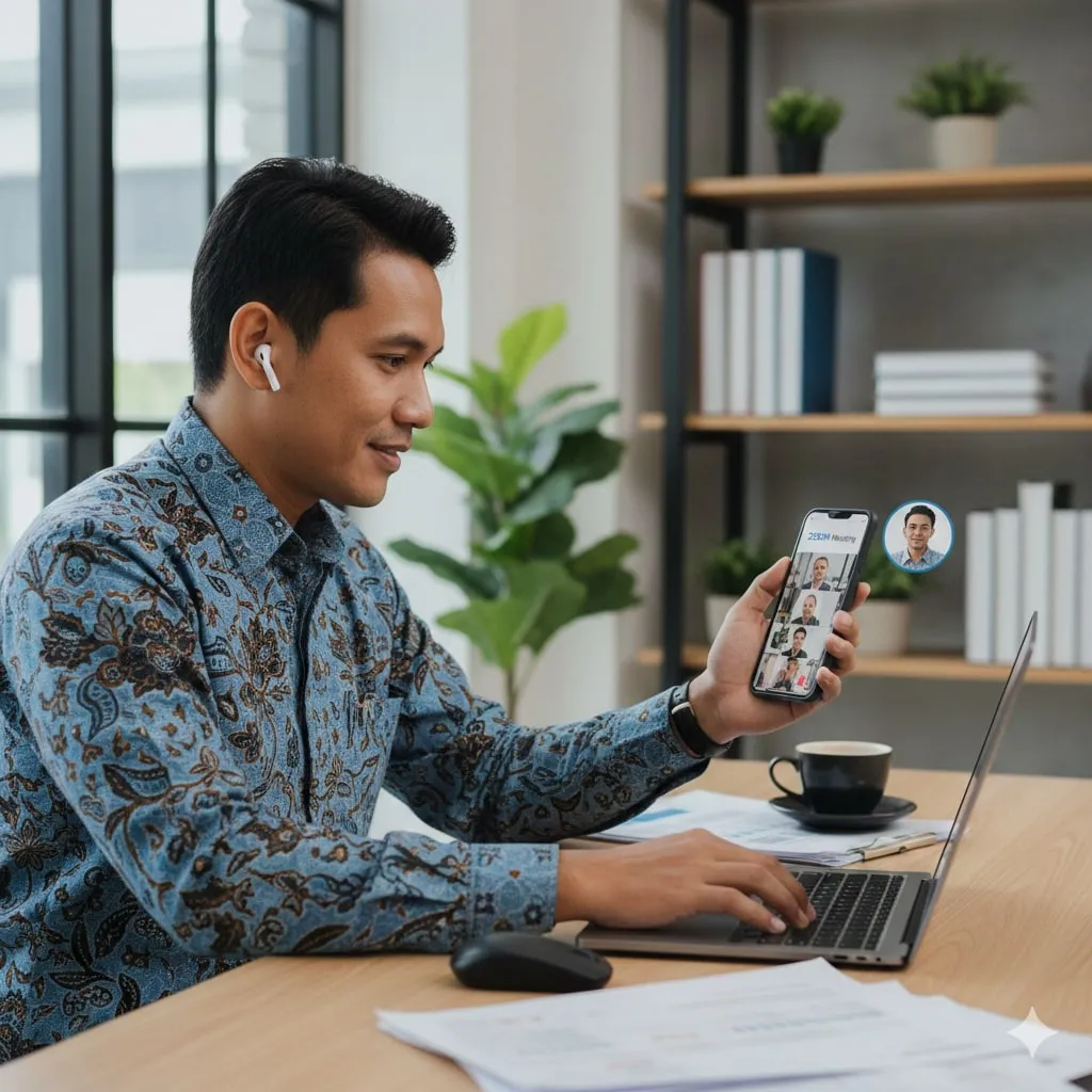 4. Cara Mengaktifkan Efek Blur Background (c) Ilustrasi AI