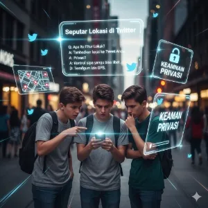Pertanyaan Umum Seputar Lokasi di Twitter (c) Ilustrasi AI