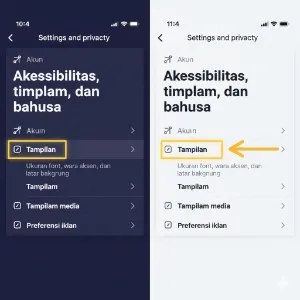 Opsi Tampilan Lainnya di Twitter (c) Ilustrasi AI