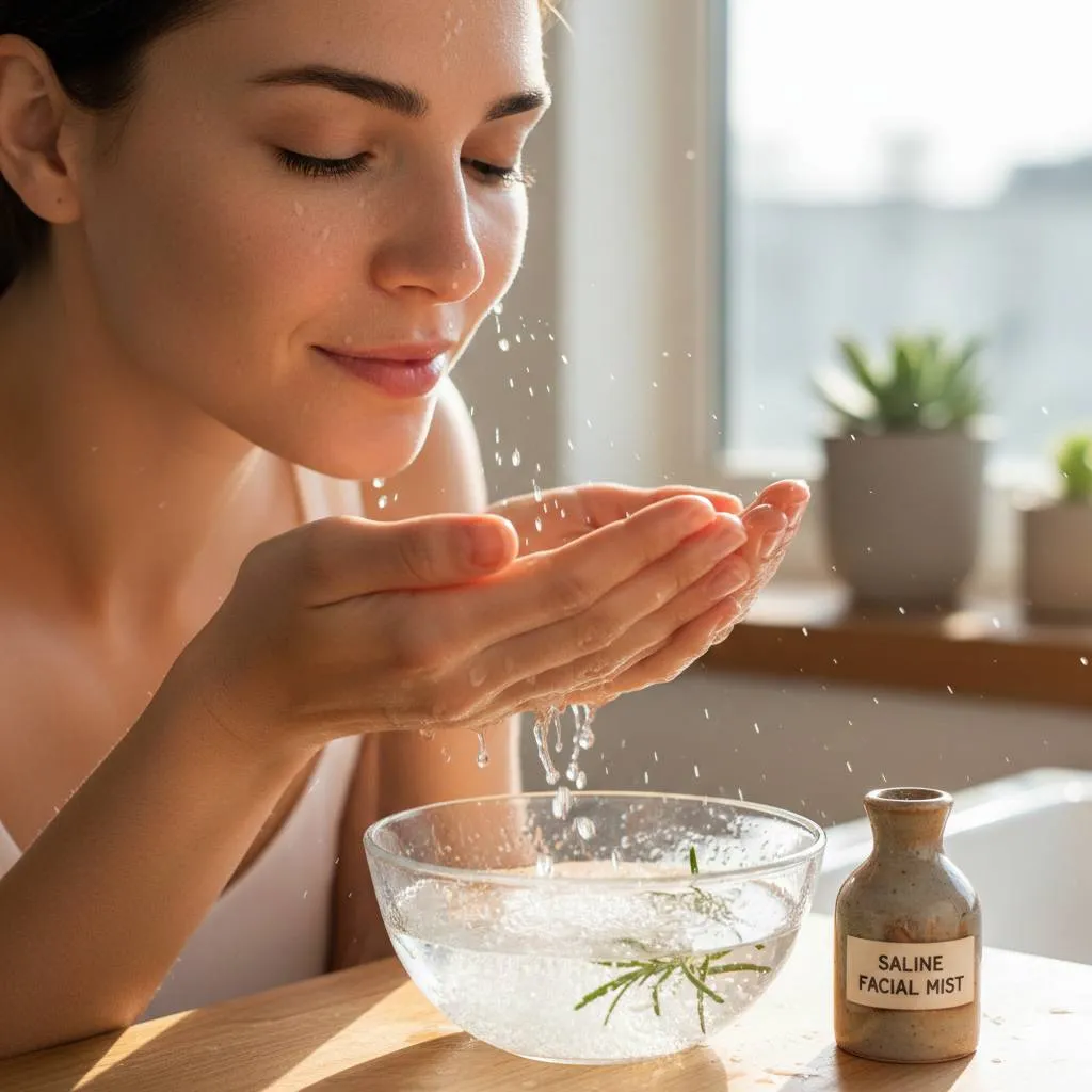 Apa Itu Perawatan Air Garam untuk Wajah Berjerawat (c) Ilustrasi AI