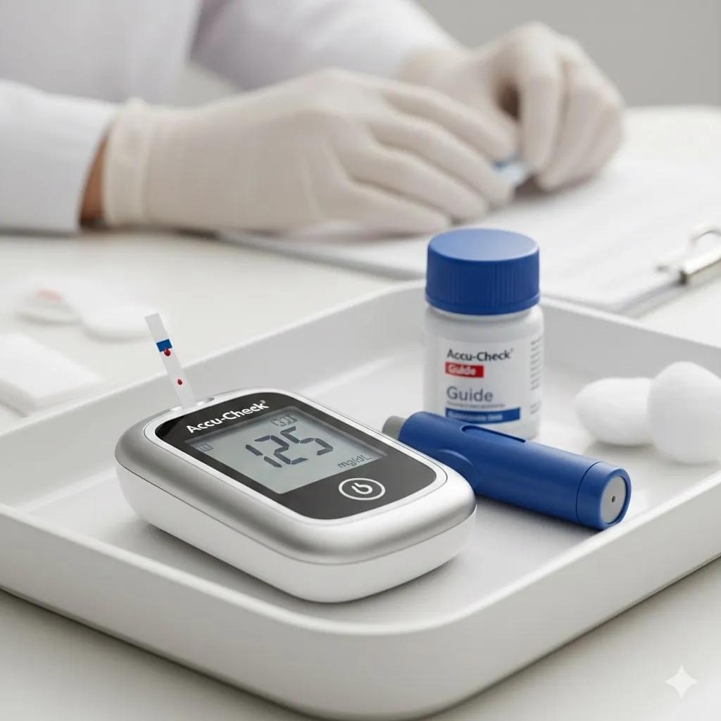 Langkah-Langkah Cara Menggunakan Alat Cek Gula Darah (c) Ilustrasi AI