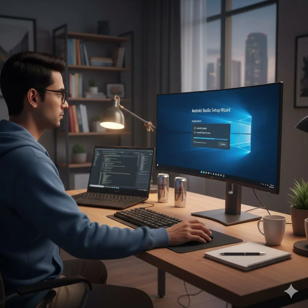 Cara Install Android Studio di Windows (c) Ilustrasi AI