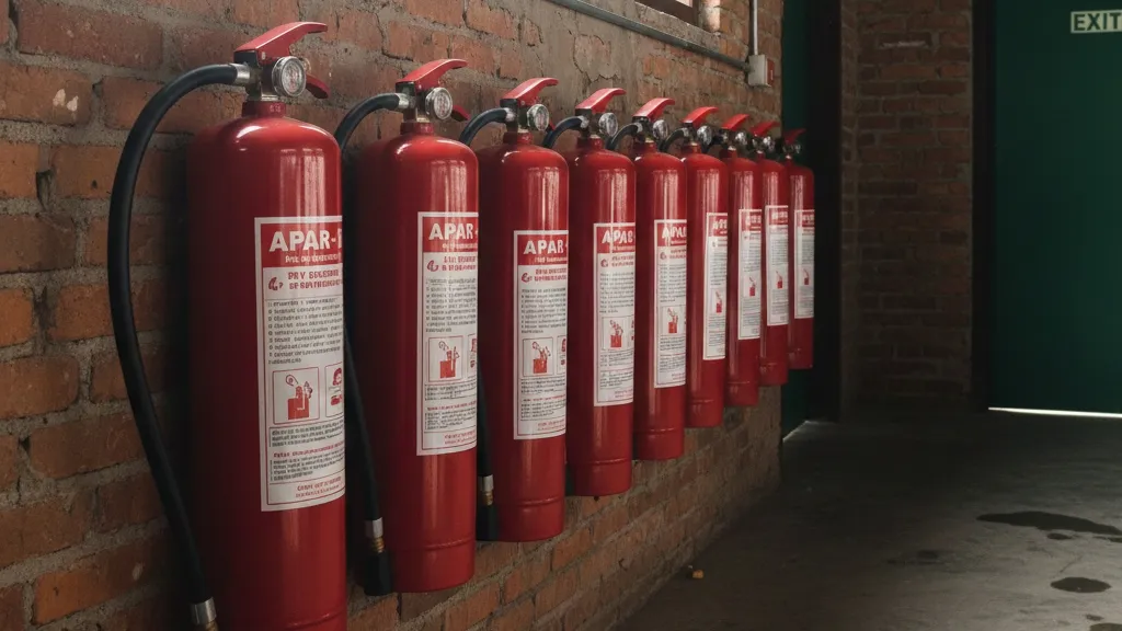 Pengertian dan Fungsi APAR sebagai Alat Pemadam Kebakaran Portabel (c) Ilustrasi AI