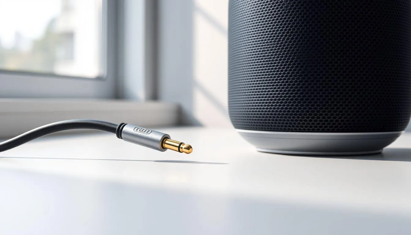 Perbedaan Koneksi AUX dan Bluetooth pada Speaker (c) Ilustrasi AI