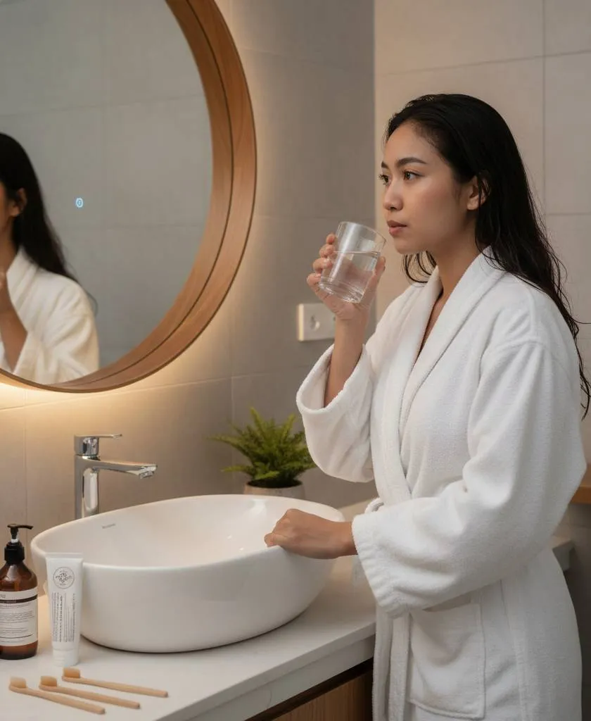 perempuan berkumur - image by AI