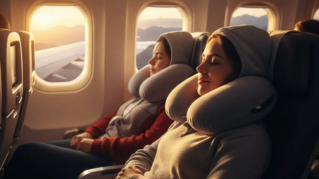 Cara Menggunakan Bantal Leher yang Benar (c) Ilustrasi AI