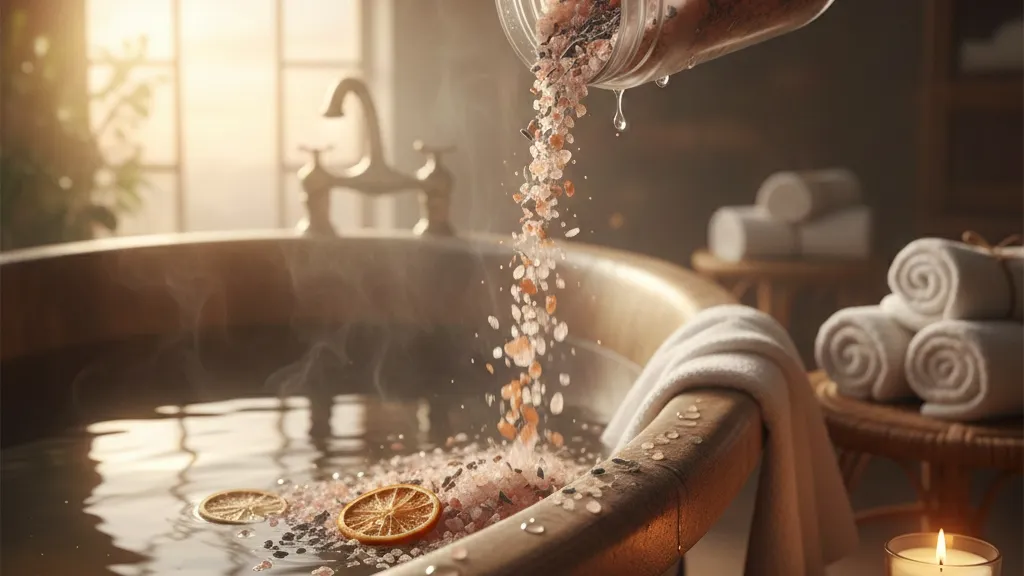 Cara Menggunakan Bath Salt untuk Berendam (c) Ilustrasi AI