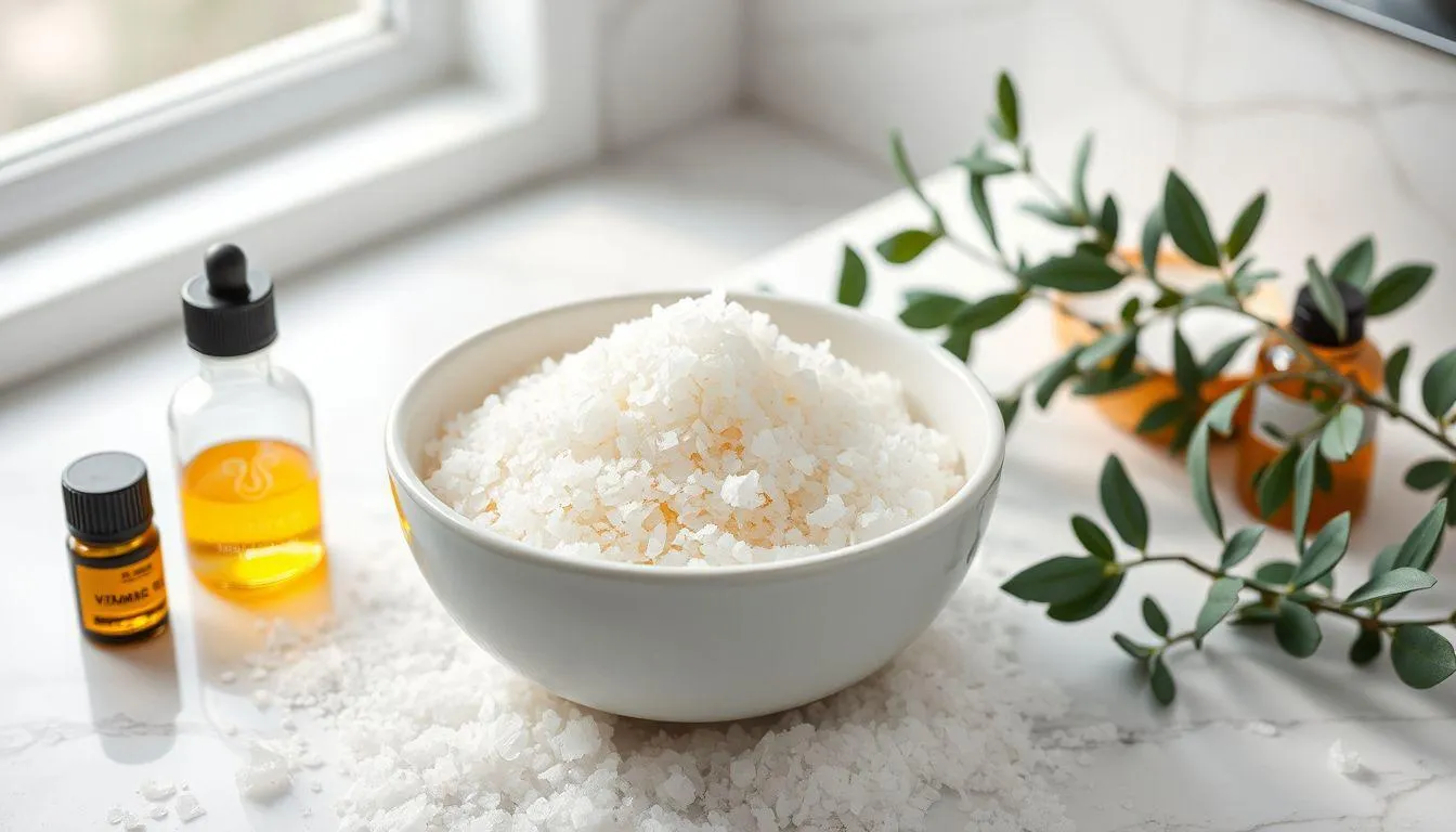 Cara Menggunakan Bath Salt sebagai Body Scrub (c) Ilustrasi AI