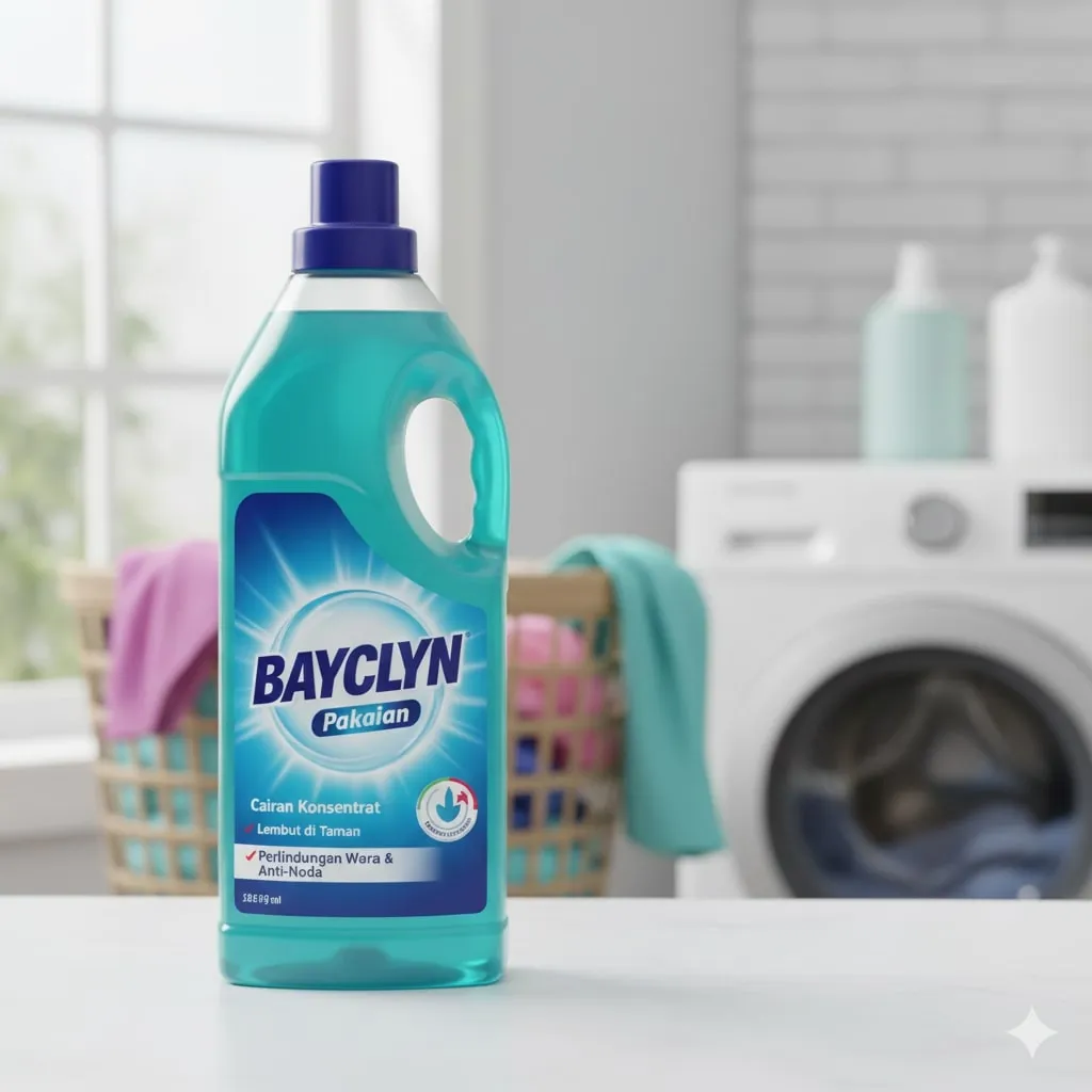 Langkah-Langkah Menggunakan Bayclin pada Pakaian Berwarna (c) Ilustrasi AI