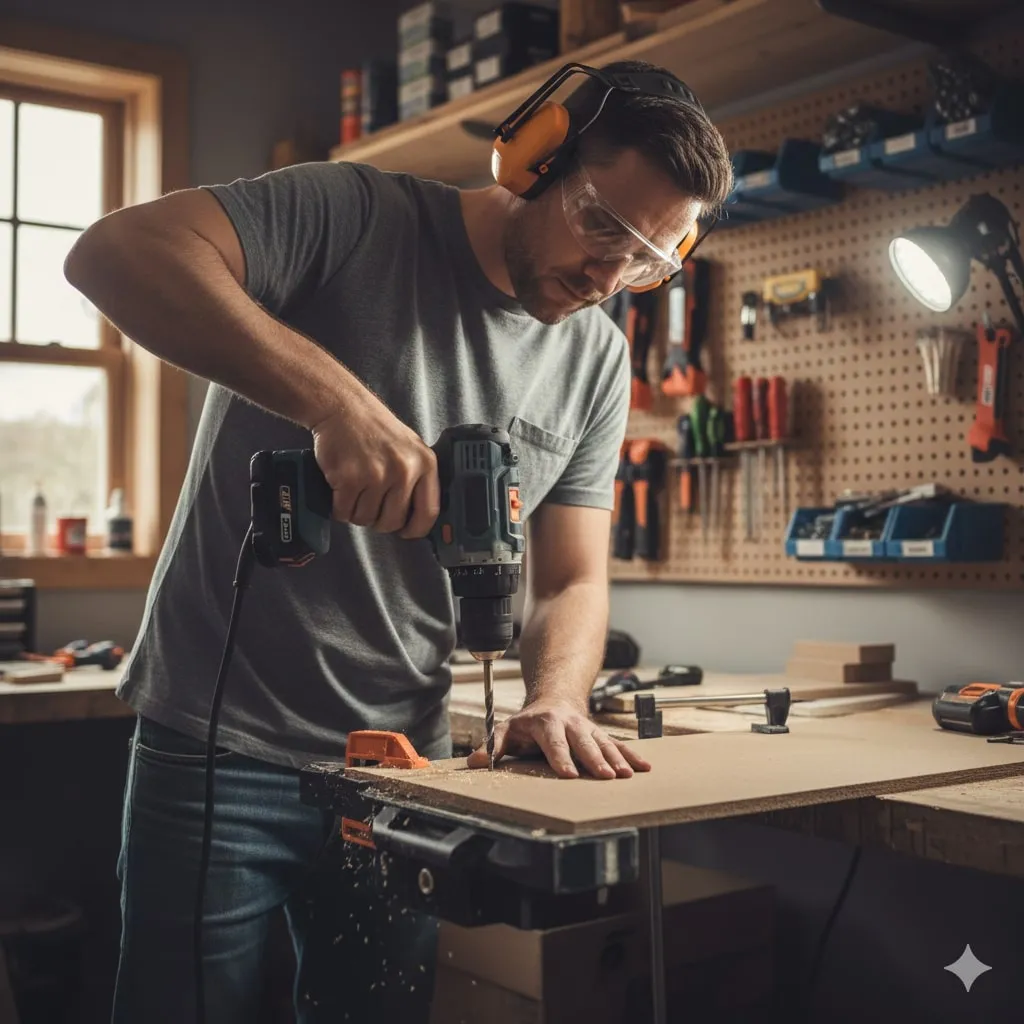 Persiapan Sebelum Menggunakan Bor Listrik (c) Ilustrasi AI