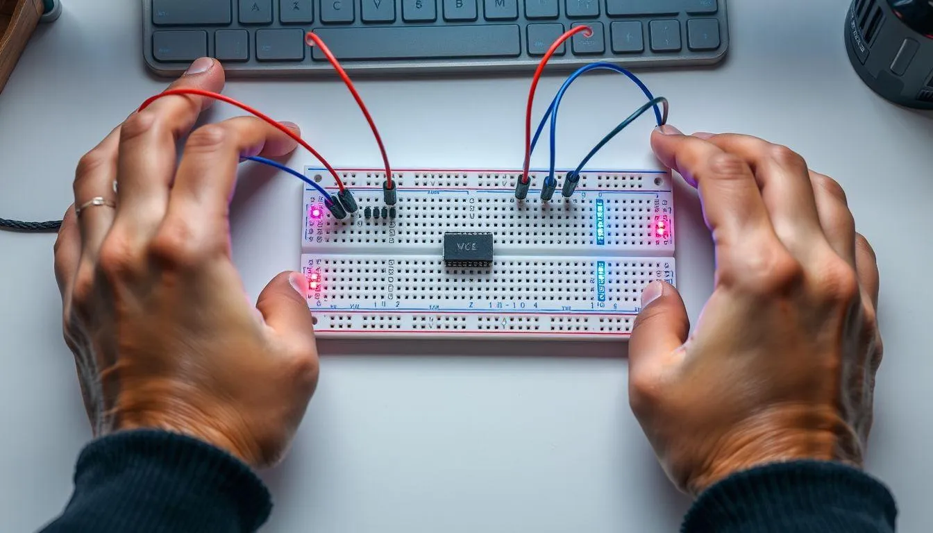 Langkah-Langkah Menggunakan Breadboard (c) Ilustrasi AI