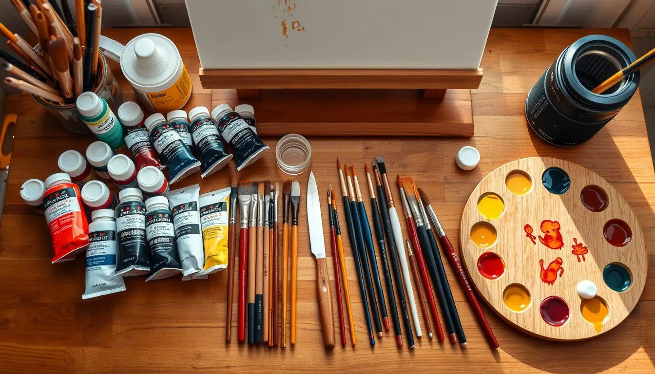 Persiapan Alat dan Bahan untuk Menggunakan Cat Minyak (c) Ilustrasi AI