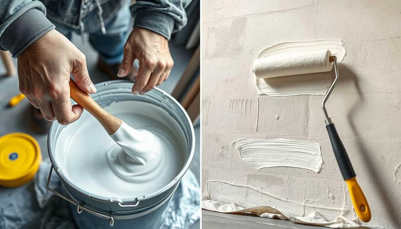 Langkah-Langkah Aplikasi Cat No Drop pada Tembok (c) Ilustrasi AI