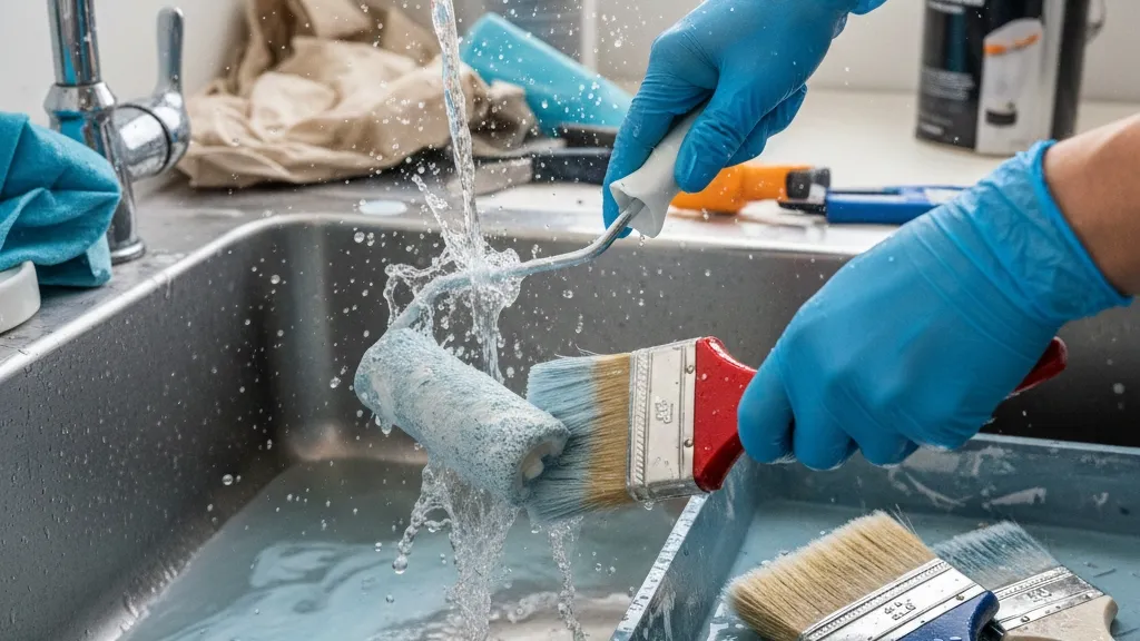 Perawatan Alat dan Penyimpanan Cat (c) Ilustrasi AI